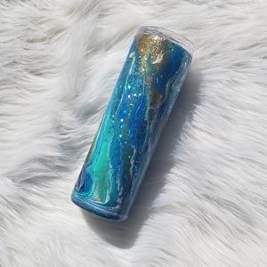 Milky way inspired blue tumbler